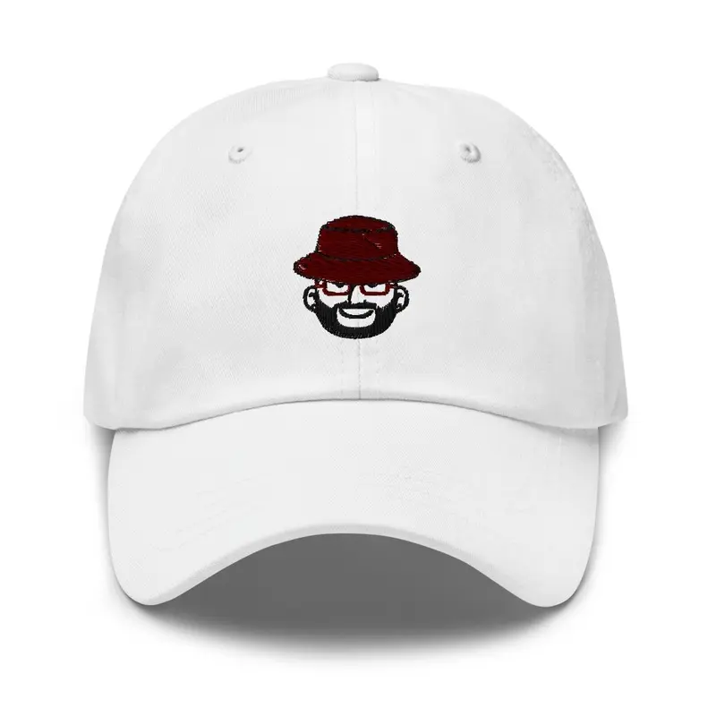 Maroon Bucket White Hat 1