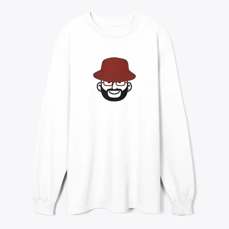 Maroon Bucket White Long Sleeve Tee 1