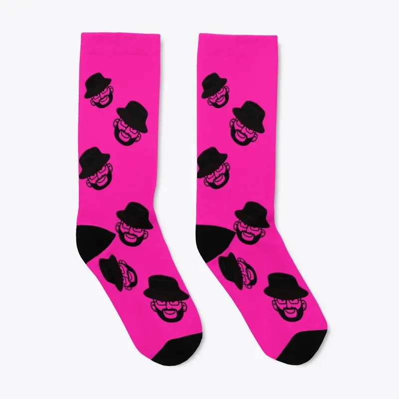 Black Bucket Pink Sock