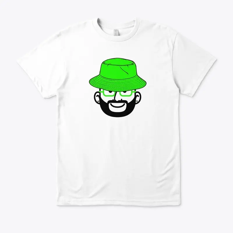 Green Bucket White Tee 1