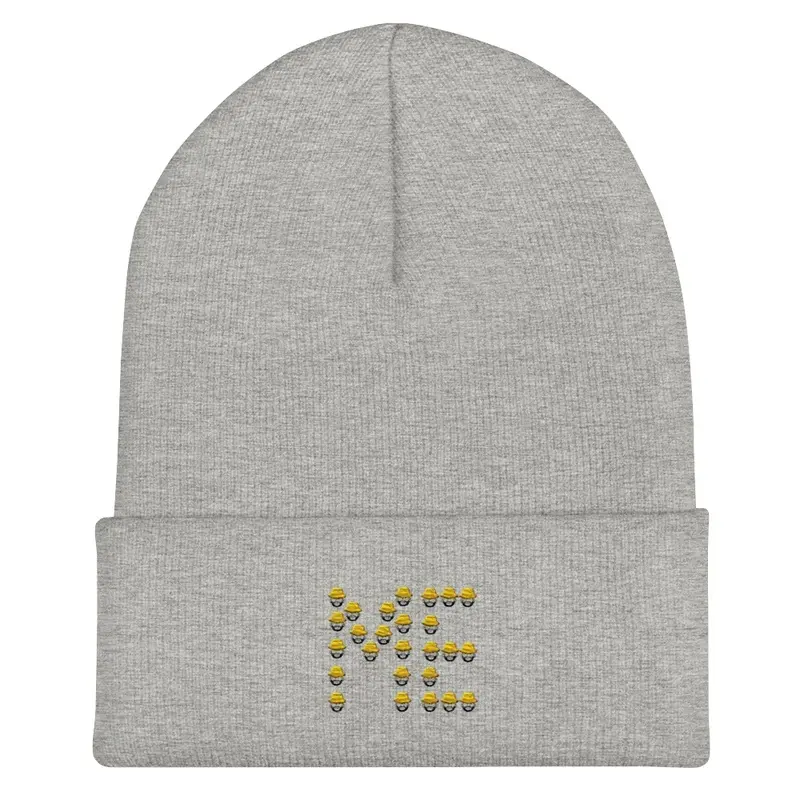 Yellow Bucket Grey ME Beanie