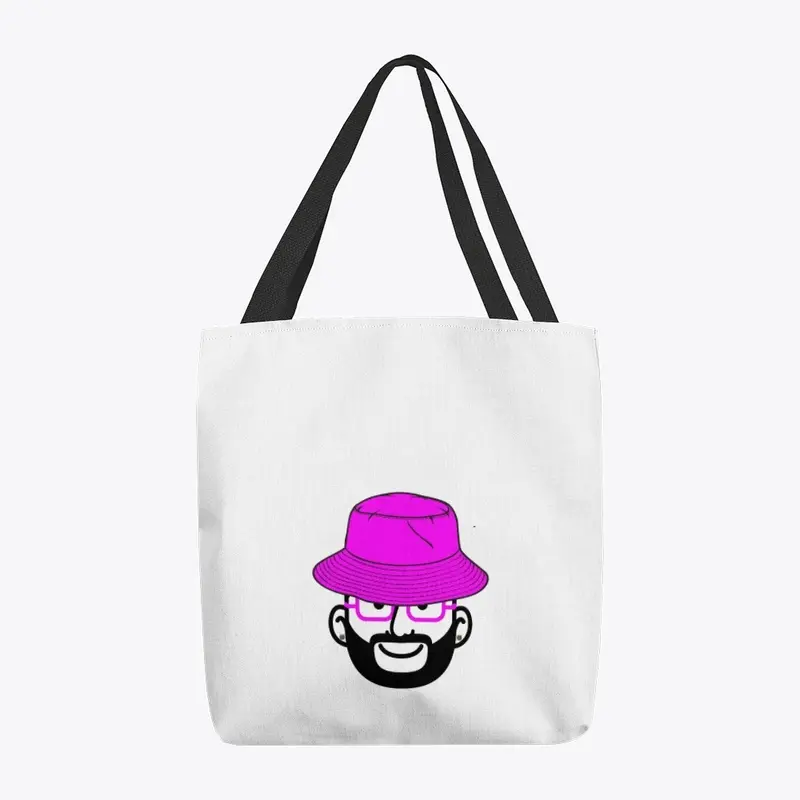 Pink Bucket White Tote Bag 1