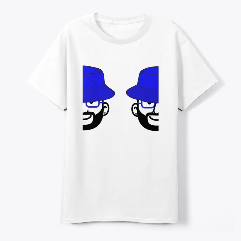 Blue Bucket White Tee 1