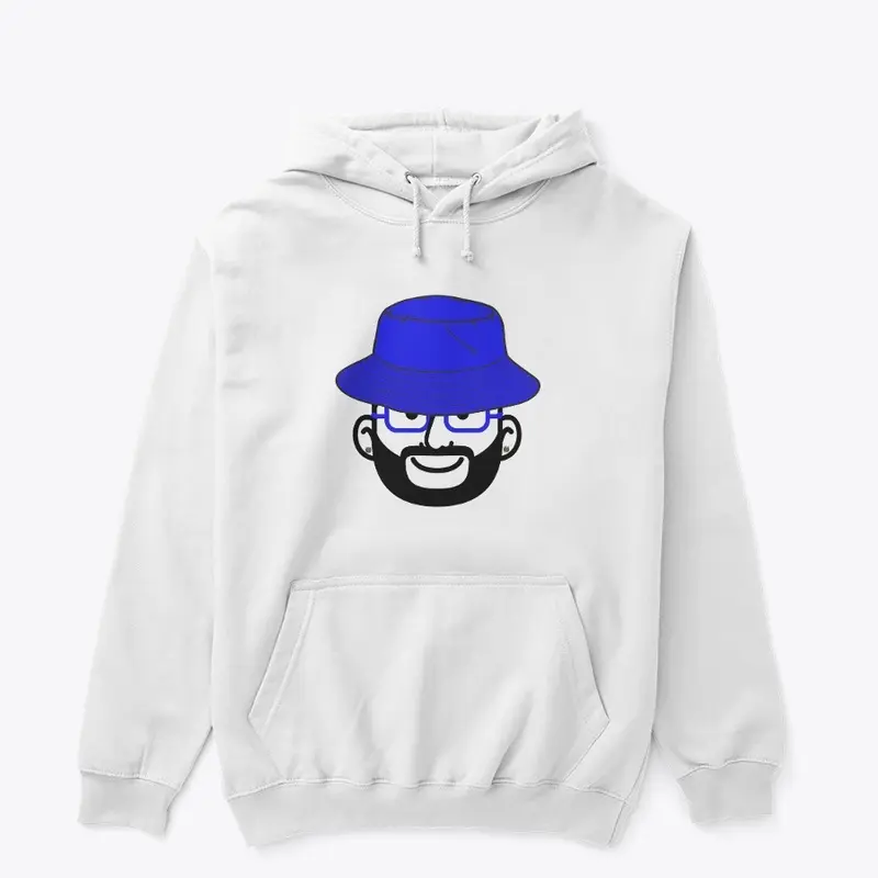 Royal Blue Bucket White Hoodie 1