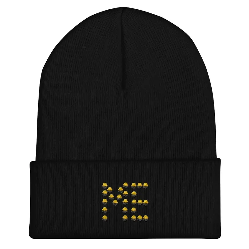 Yellow Bucket Black ME Beanie