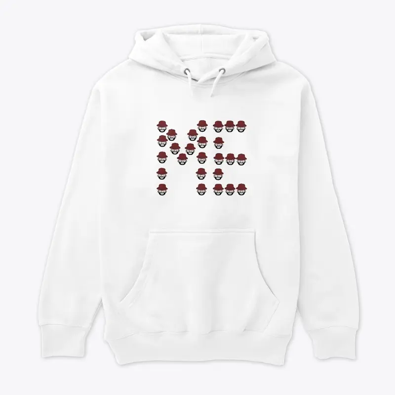 Maroon Bucket White ME Hoodie 1