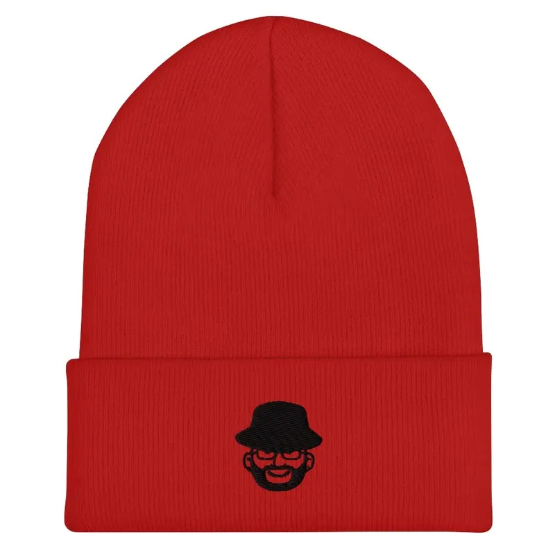 Black Bucket Red Beanie 1