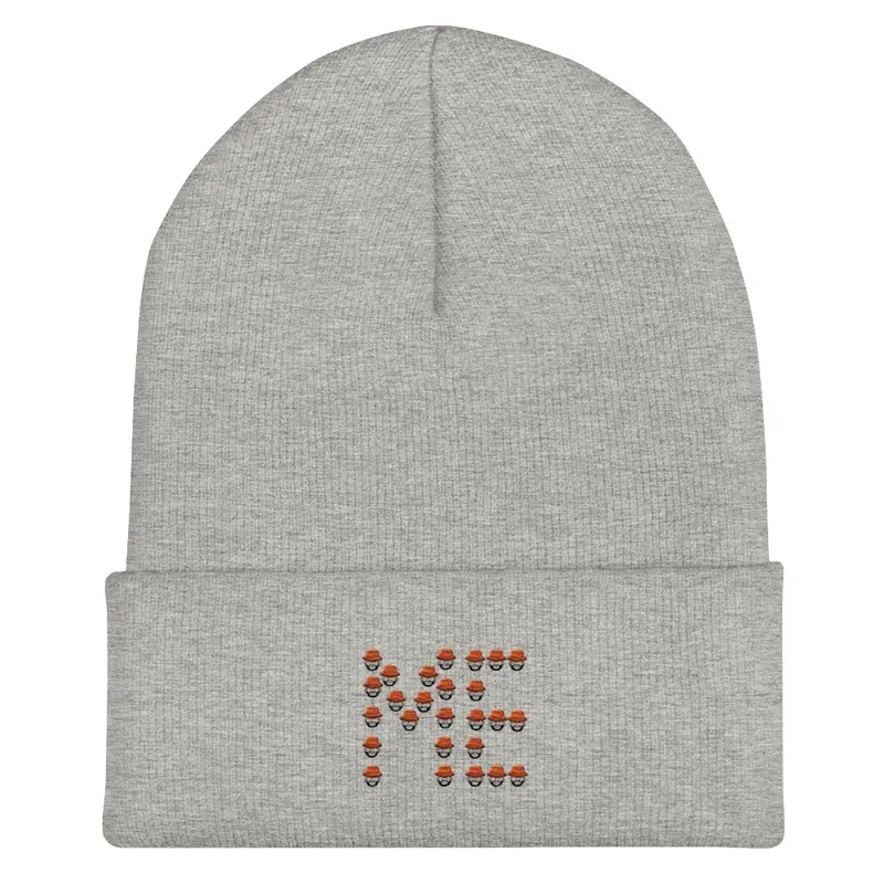 Orange Bucket Grey ME Beanie