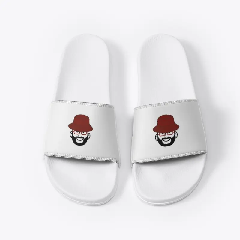 Maroon Bucket White Slides 1