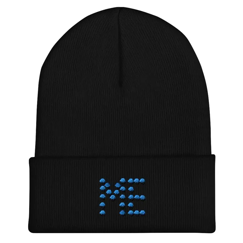 Teal Bucket ME Black Beanie 1